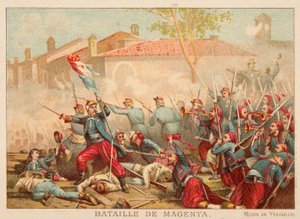 Magenta csata, Olaszország, 1859 (chromolitho)
